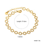 Dainty Floral Beaded Chain Bracelet