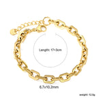 Chunky Geometric Link Gold Bracelet