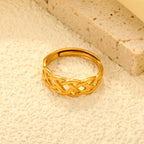 Woven Celtic Knot Gold Adjustable Ring