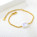 Baroque Pearl & Gold Bead Bracelet