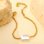Baroque Pearl & Gold Bead Bracelet