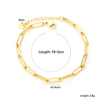 Gold Paperclip Chain Bracelet