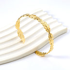 Gold Laurel Leaf Cuff Bracelet