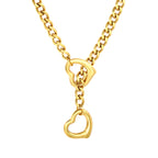 Gold Heart Lariat Y-Necklace