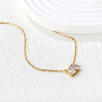 Two-Stone Crystal Pendant Necklace