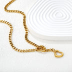 Gold Heart Lariat Y-Necklace