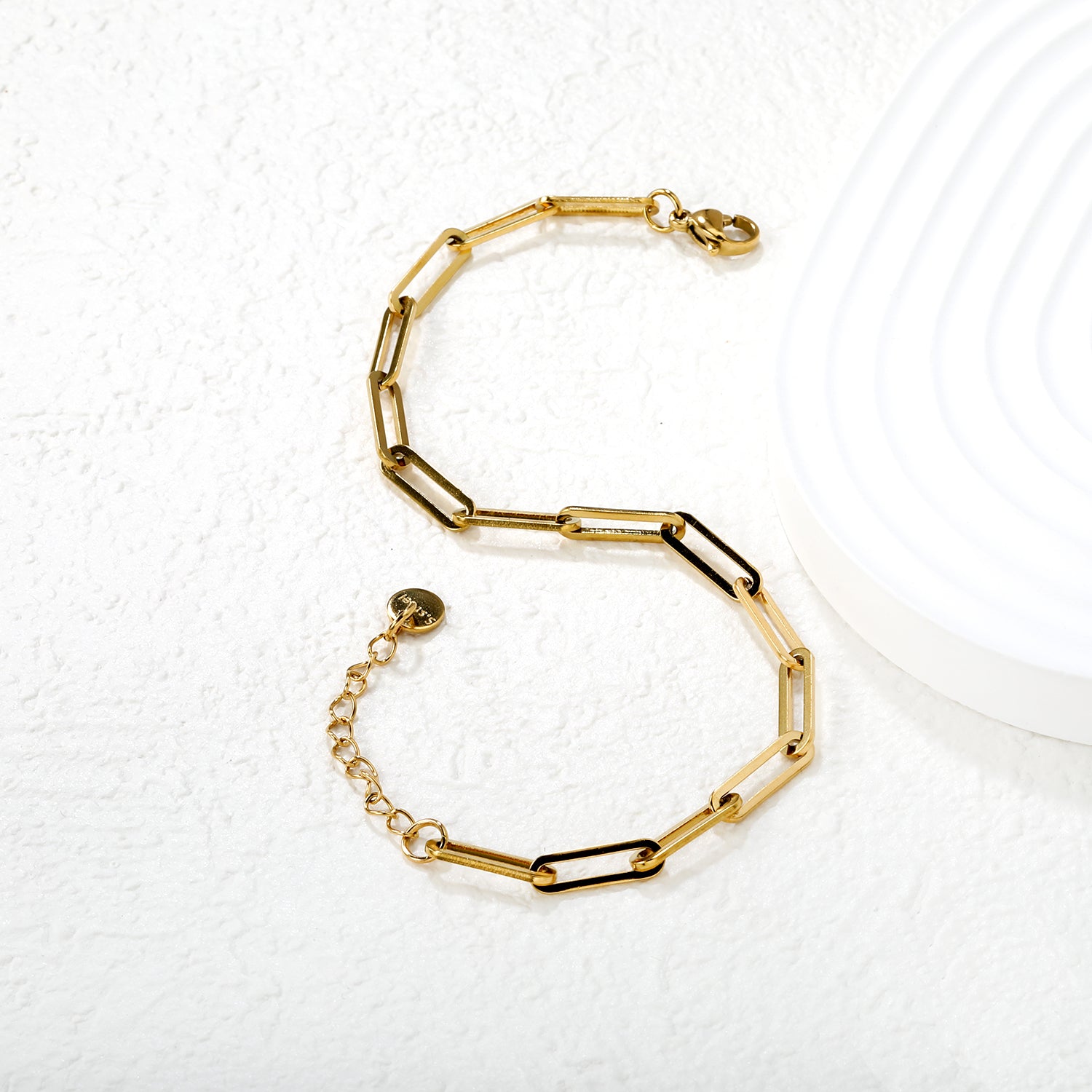 Gold Paperclip Chain Bracelet
