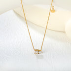 Two-Stone Crystal Pendant Necklace