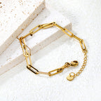 Gold Paperclip Chain Bracelet