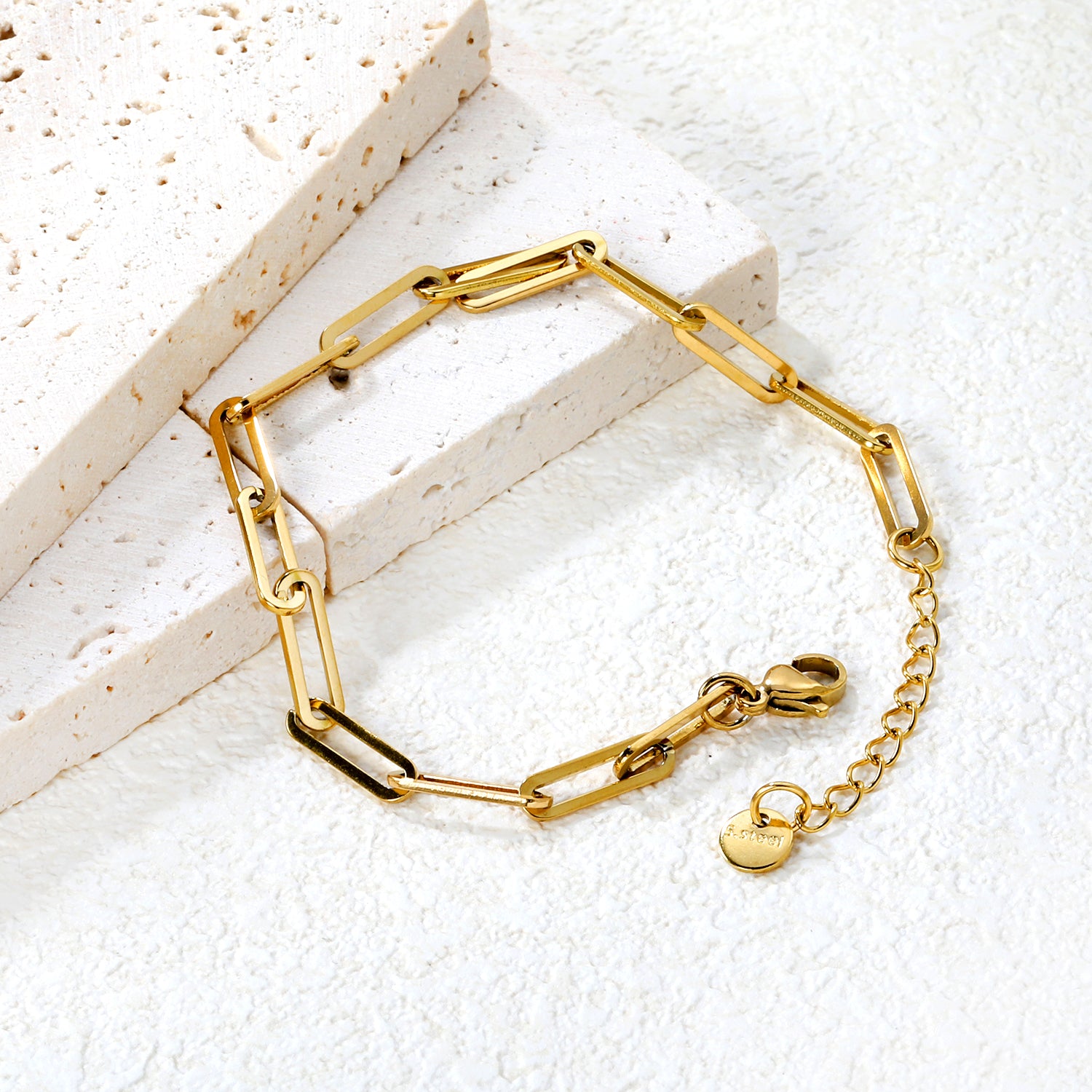 Gold Paperclip Chain Bracelet