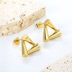 Modern Geometric Triangle Stud Earrings