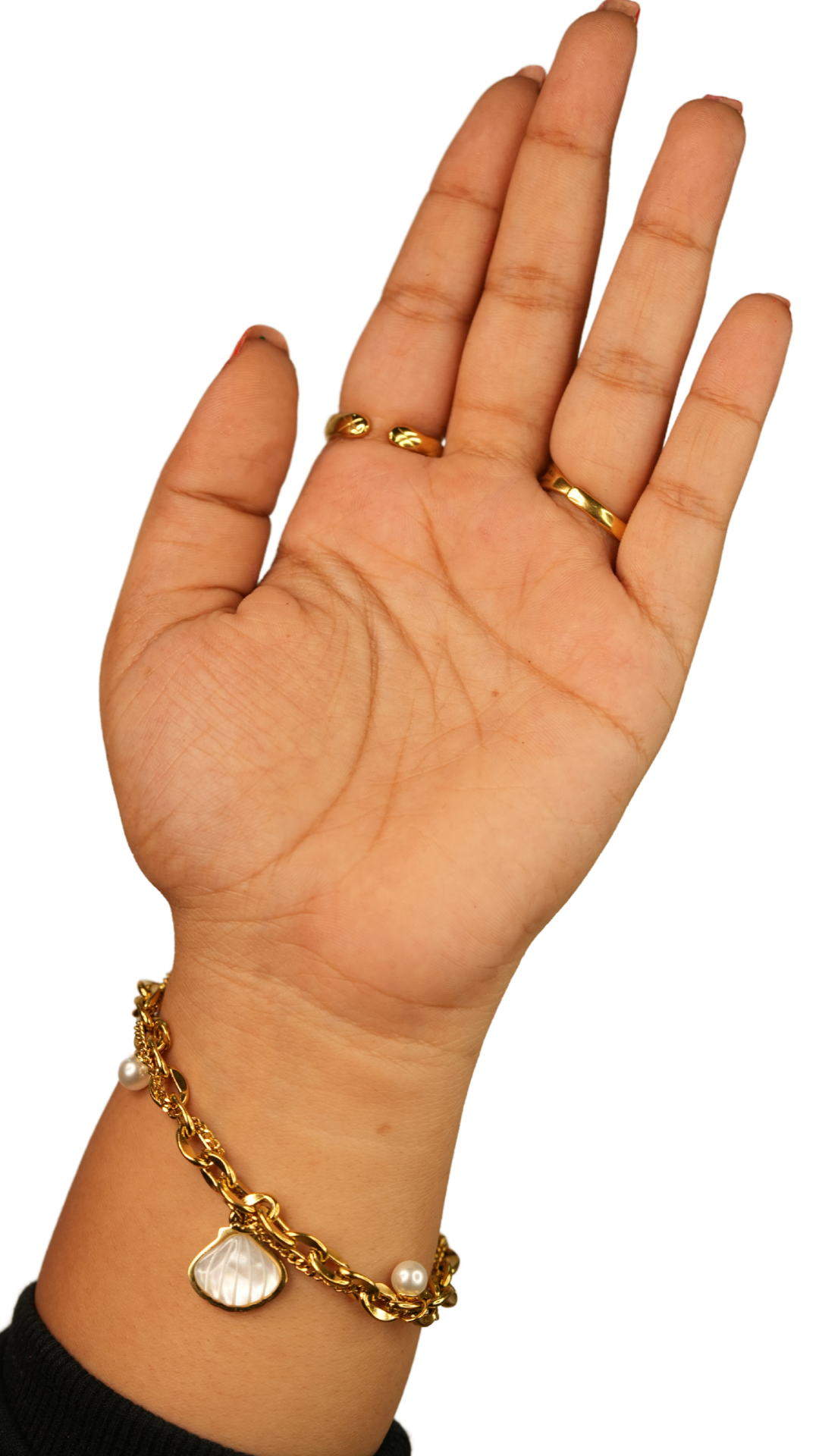 Ocean Charm & Pearl Toggle Bracelet