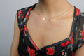 Droplet Charm Necklace - 18k Gold Plated Stainless Steel