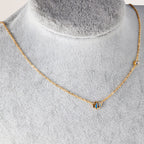 Dainty Enamel Fish & Crystal Necklace