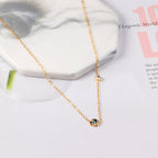 Dainty Enamel Fish & Crystal Necklace