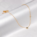 Dainty Enamel Fish & Crystal Necklace