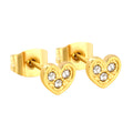 18k gold plated 
heart-shaped earrings with embedded stones on a white background