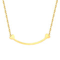 18k gold plated necklace with a heart-shaped pendant on a white 18K Gold Plated on premium Stainless Steel, this necklace  is 100% waterproof, sweat-proof, and anti-tarnish. Designed for active women. Skin-friendly for the Chennai gym heat. Buy 2 Get 1 FREE!background