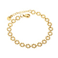 elazo 18k gold plated bracelet on a white background