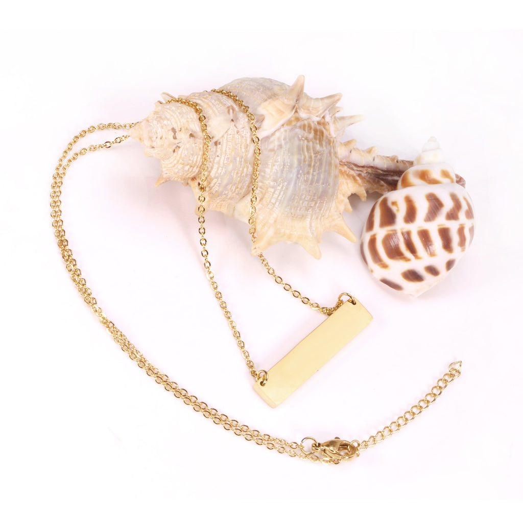 Minimalist Gold Bar Necklace