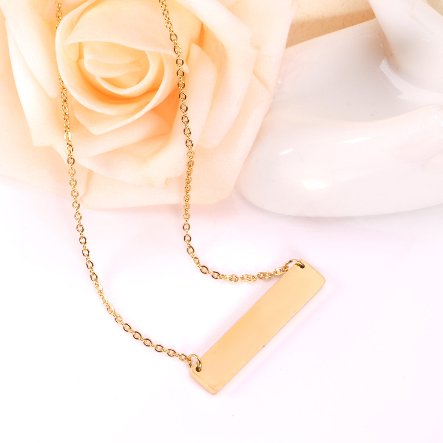 Minimalist Gold Bar Necklace