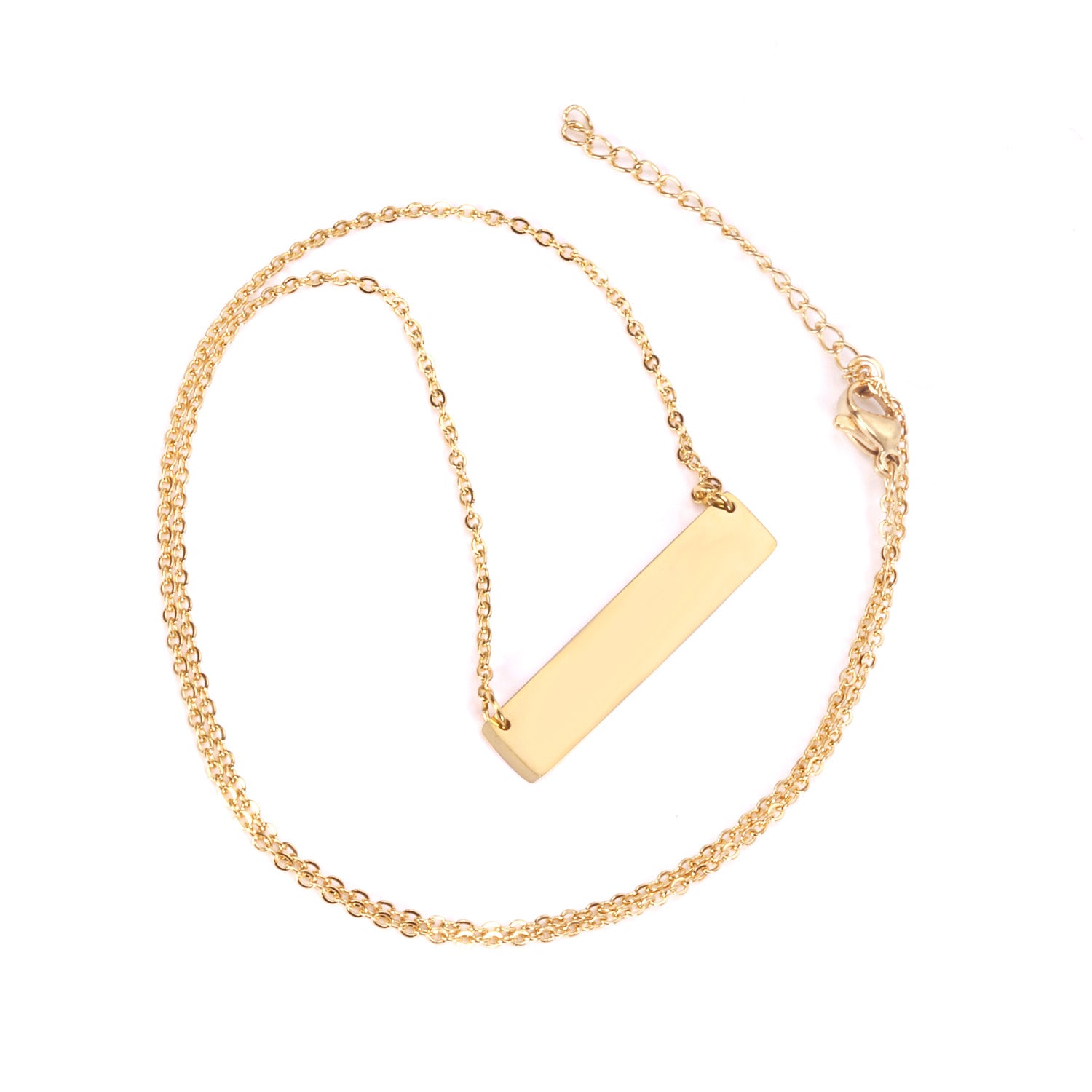 Minimalist Gold Bar Necklace